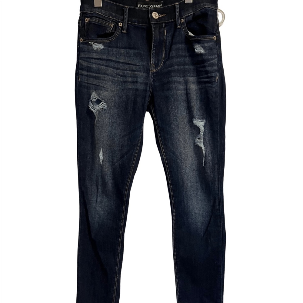 Express Legging Jeans - Dark and Distressed